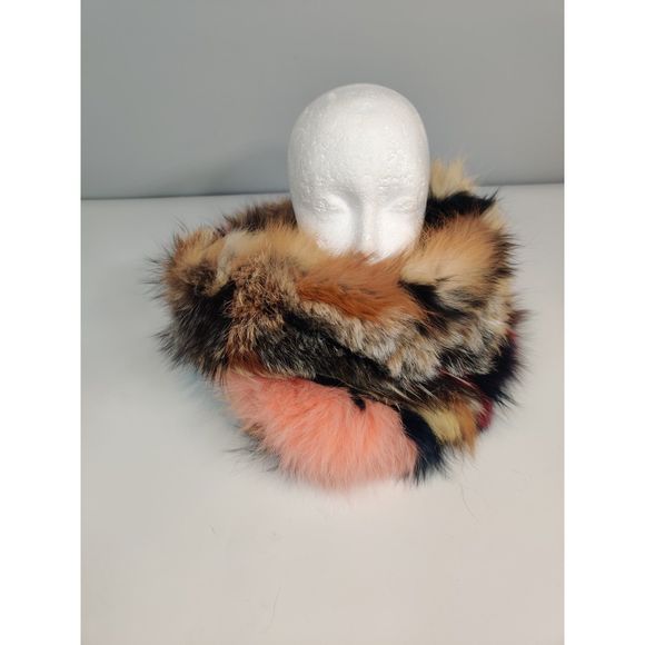 BNWOT Multicolor Fox Fur Scarf/Infinity Scarf Made by Befur on Etsy - Picture 4 of 16